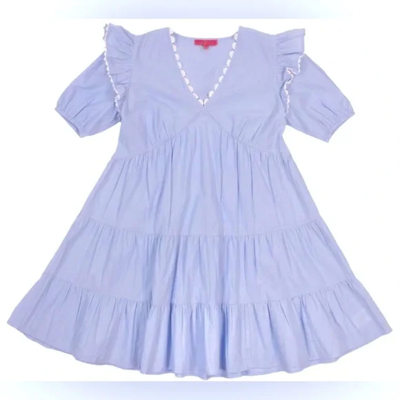 NWT Simply Southern RicRac Cotton Poplin A-line Mini Dress, Size Large - Picture 2 of 7